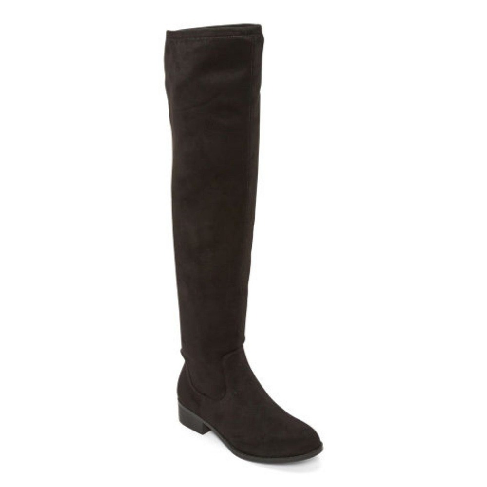 Worthington Primrose Black Over the Knee Boots Faux Suede Size 9 Medium NWT